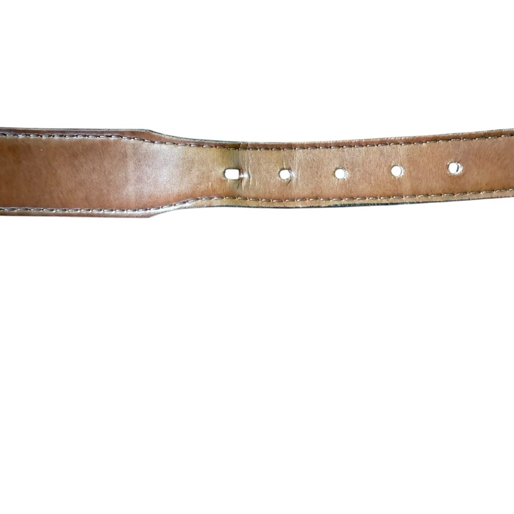 PGA of America Black Croc-Embossed Leather Belt  YRI USA  Size 44/110 Western - Picture 5 of 6